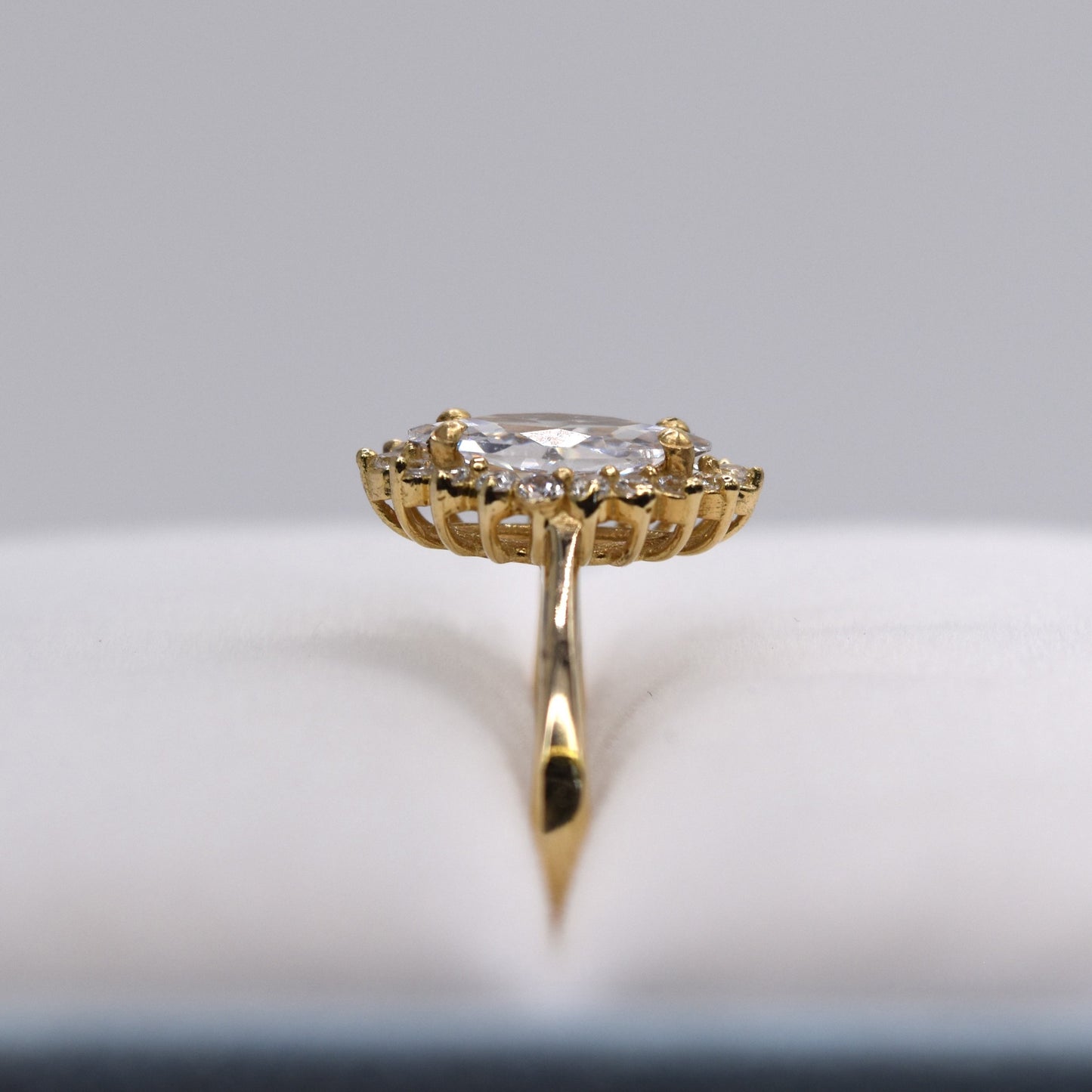 Marquise Halo Ring - Vintage Style Promise Ring
