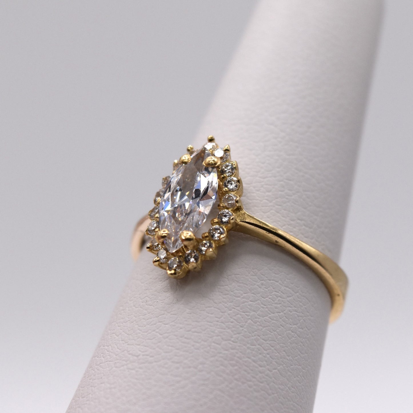 Marquise Halo Ring - Vintage Style Promise Ring