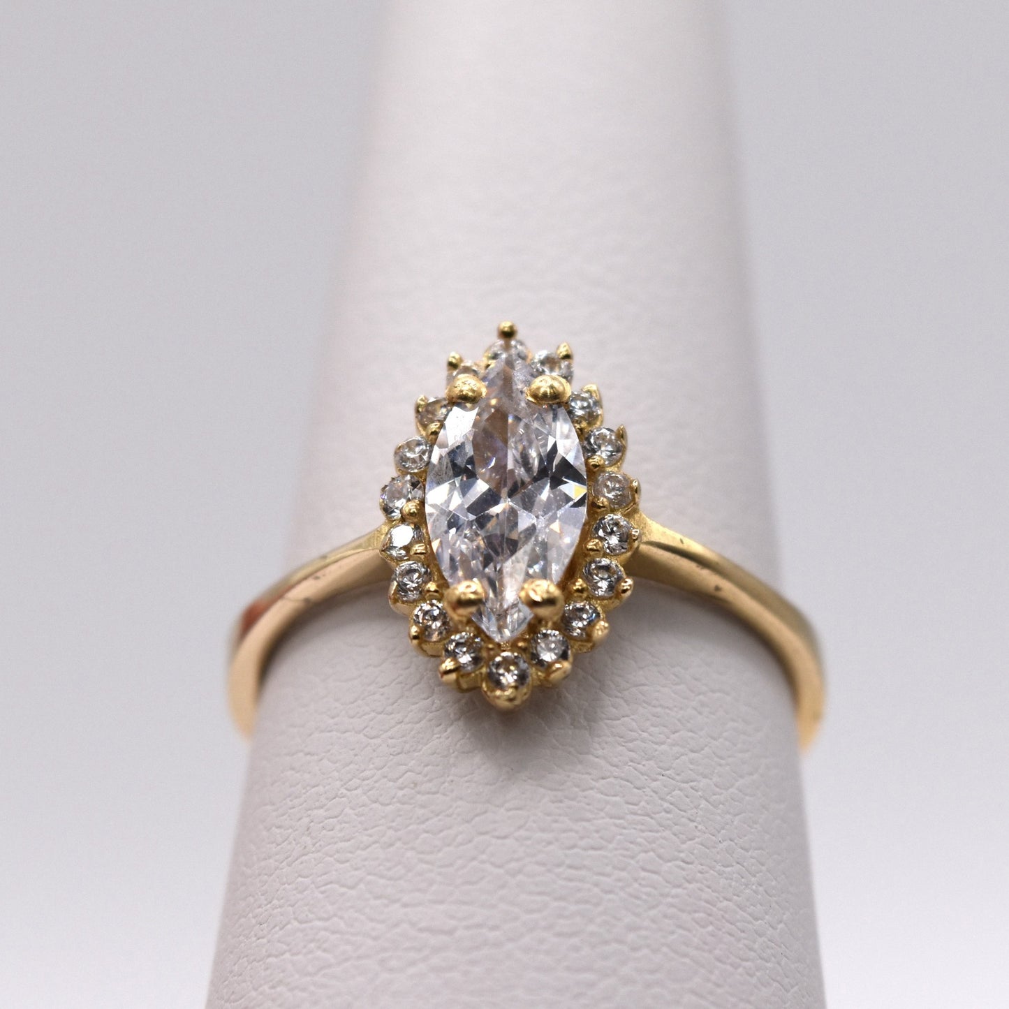 Marquise Halo Ring - Vintage Style Promise Ring