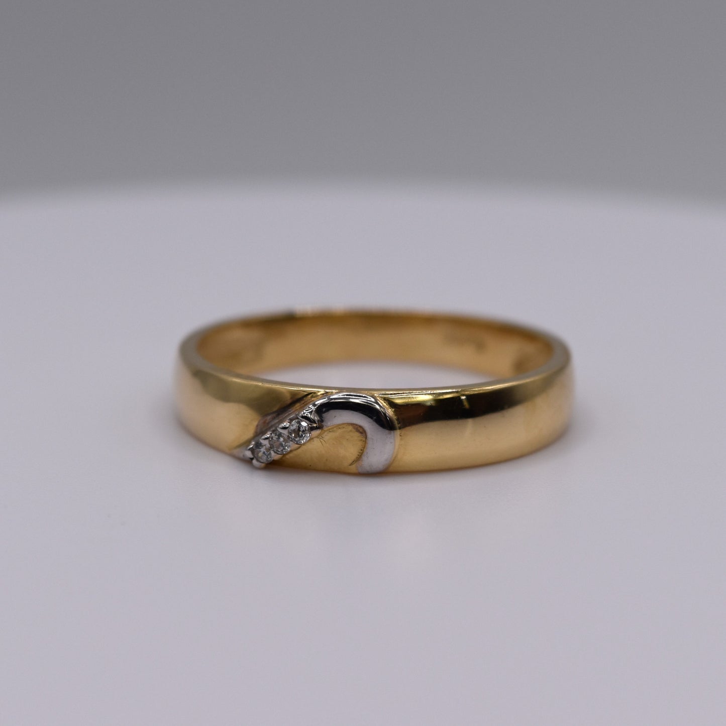 3PC His & Hers 14K Gold CZ Wedding Ring Set Solitaire Engagement & Bands