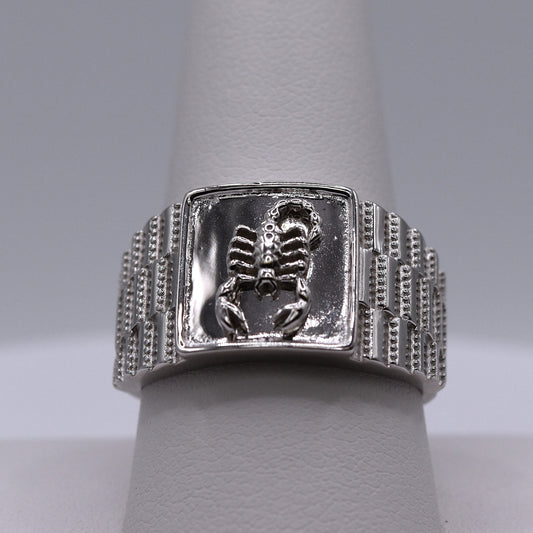 Scorpion Ring for Men – 925 Sterling Silver Statement Ring – Bold Scorpio Zodiac Jewelry Gift for Him