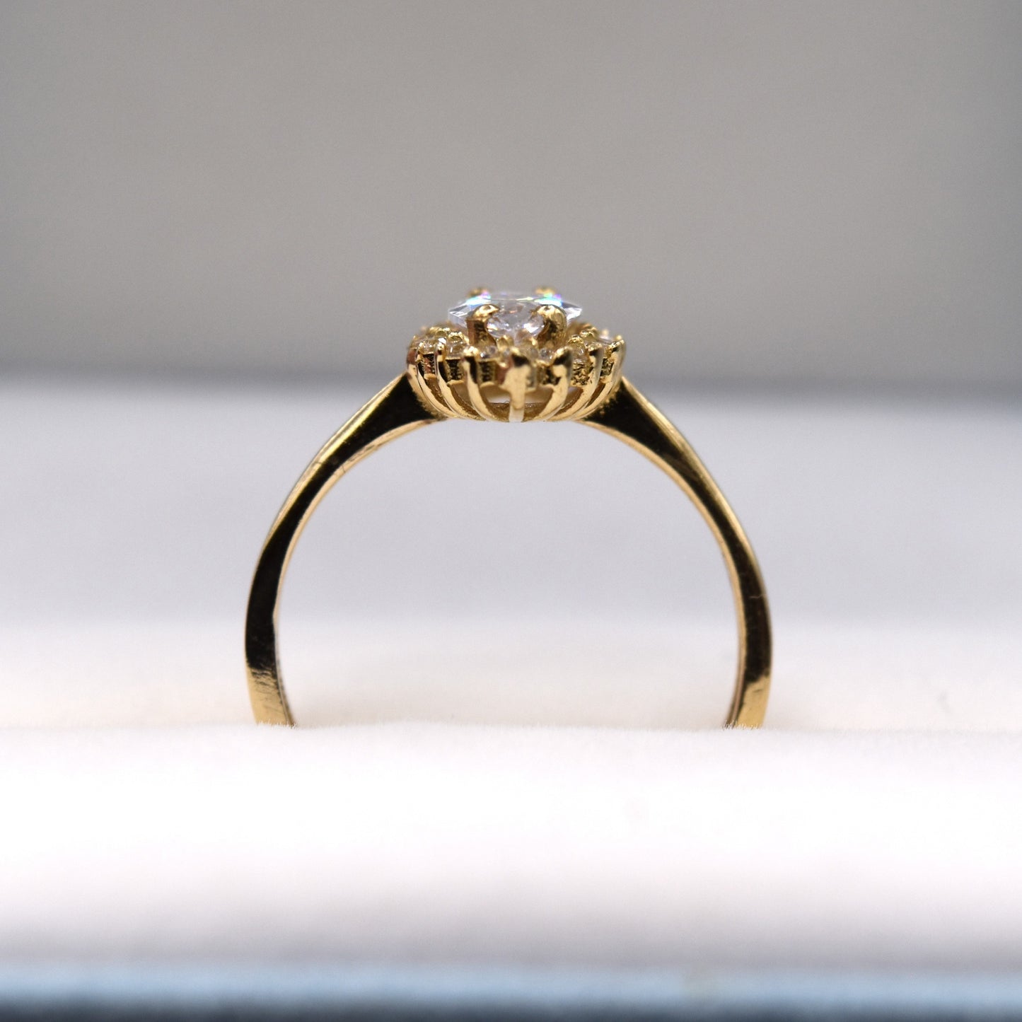 Marquise Halo Ring - Vintage Style Promise Ring