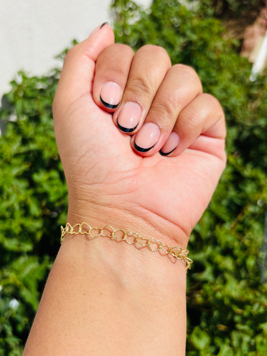 14K Yellow Gold Heart Bracelet